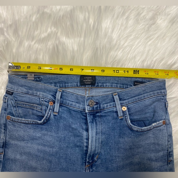 Citizens of Humanity Rocket Crop High Rise Skinny Distressed Denim Size 29 CB 56 - Picture 12 of 12